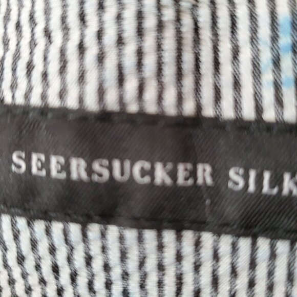 Zegna silk Sport suit Coat Blazer Black red Purple blue gray stripe 52 med large - Picture 10 of 10